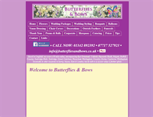 Tablet Screenshot of butterfliesandbows.co.uk